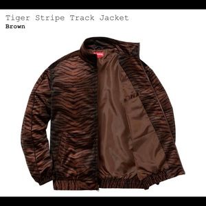 Supreme Brown Stipe track Jacket